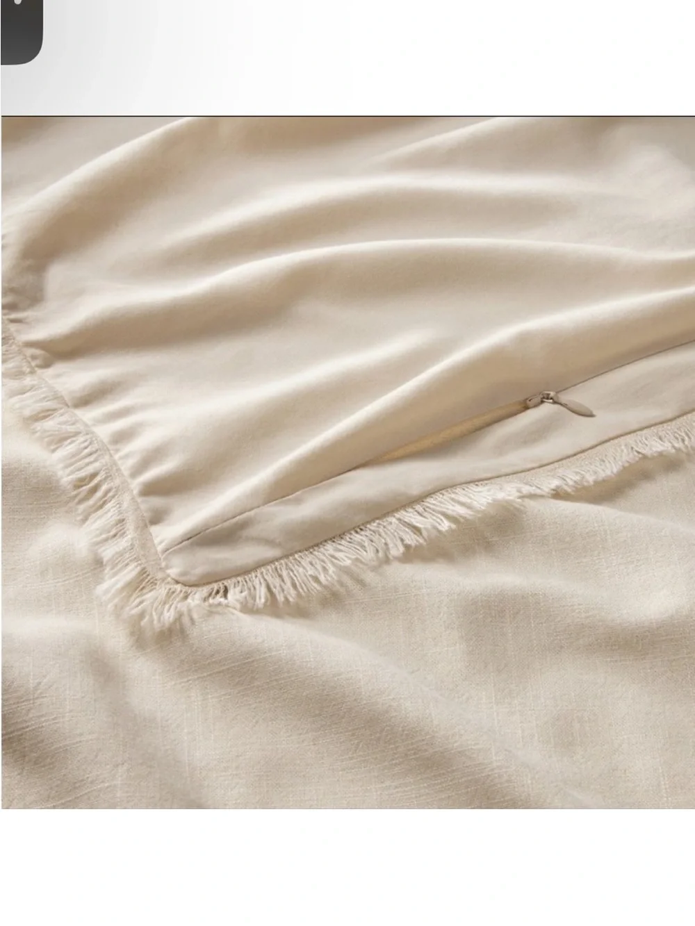 NWT Full/Queen Heavyweight Linen Blend Comforter & Sham Set Natural - Casaluna